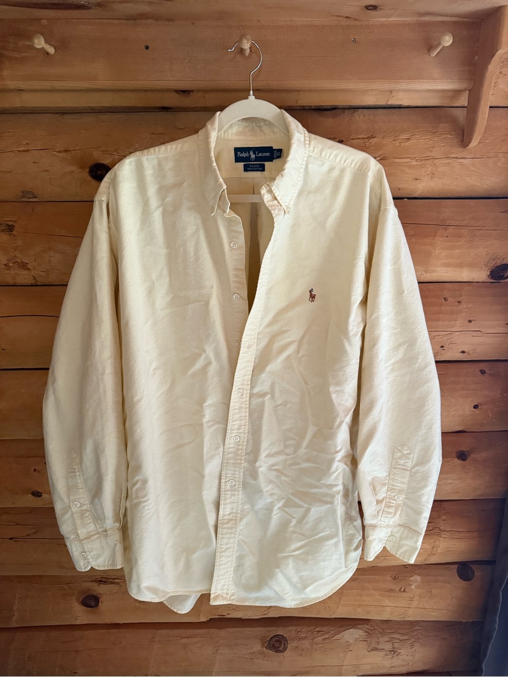 Ralph Lauren Butter Yellow Cotton Blake Button-Down Shirt